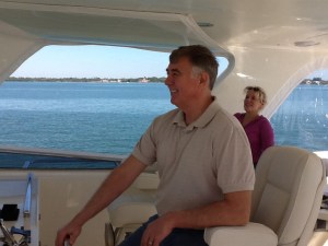 Randy and Theresa on the Marlow flybridge
