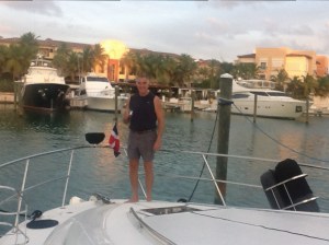 Randy on the bow, Cap Cana Marina, DR