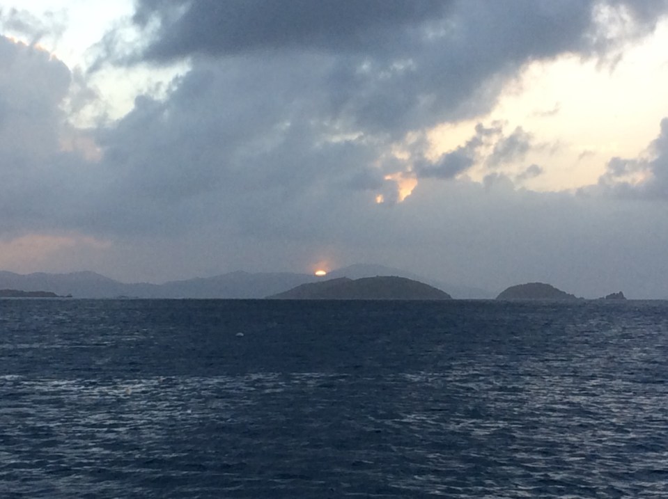 Sun setting over St. Thomas, U.S.V.I.