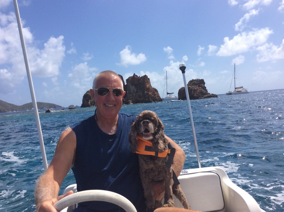 Randy & Patton in front of Tthe Indians, B.V.I.