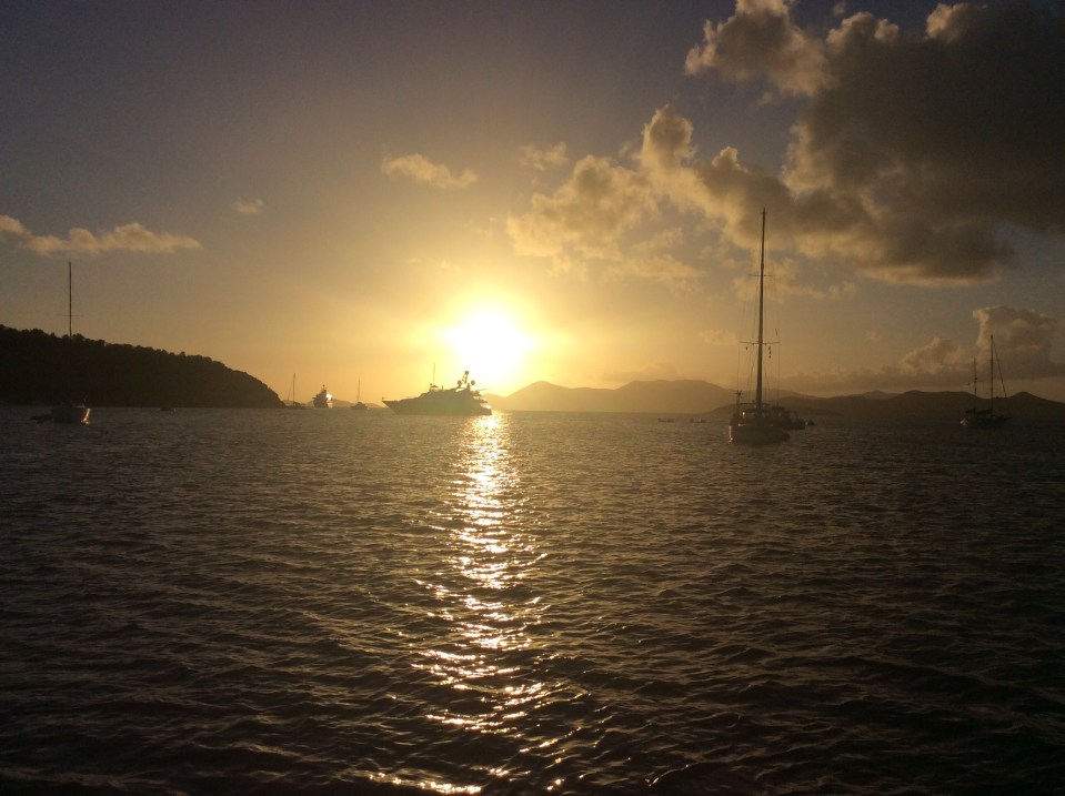 Sunset from The Bight, Norman Island, B.V.I.