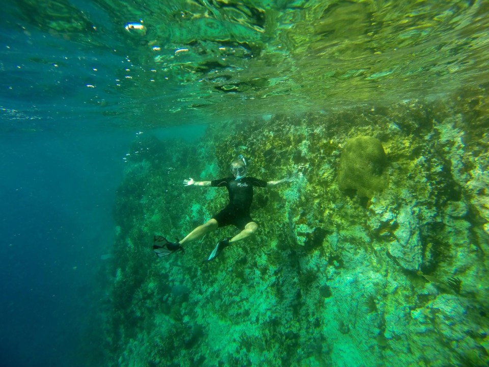 Theresa free diving The Indians,B.V.I.