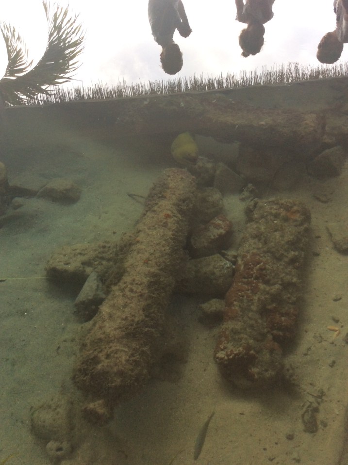 RHM Rhone canons, Saba Rock, BVI