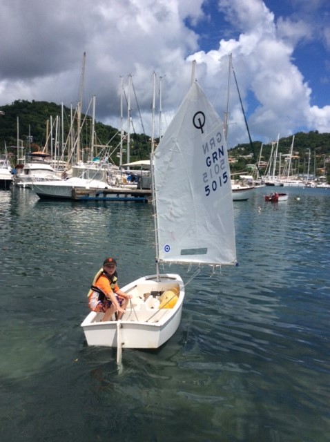 Ronan sailing out GYC