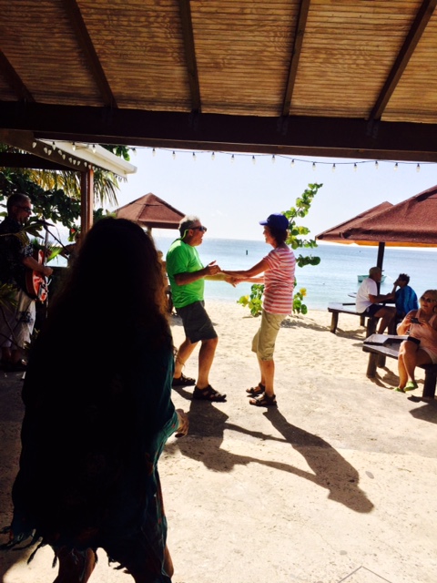 Patti & Chuck dancing at Coconuts, Grand Anse Beach