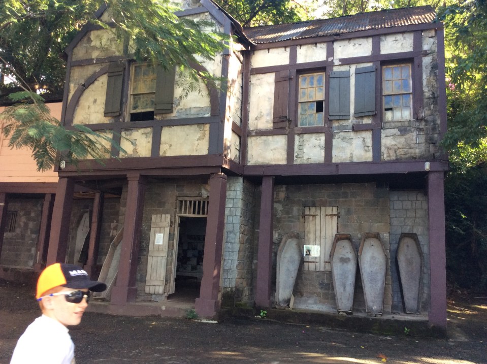 Ryan on the set of Pirates of the Caribbean, Wallilabou Bay, St. Vincent