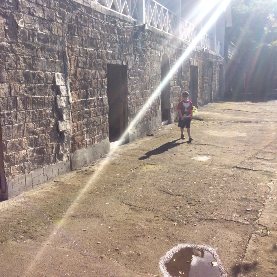 Ronan on the Pirates of the Caribbean Set, Wallilabou Bay, St. Vincent