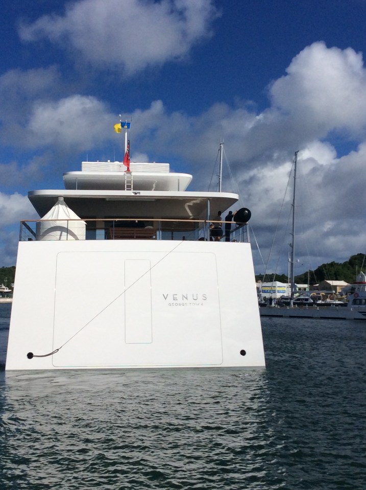 Cruising Into Rodney Bay, St. Lucia Astern Steve Jobs's M/V Venus