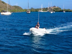 The boys taking the new 40 for a spin