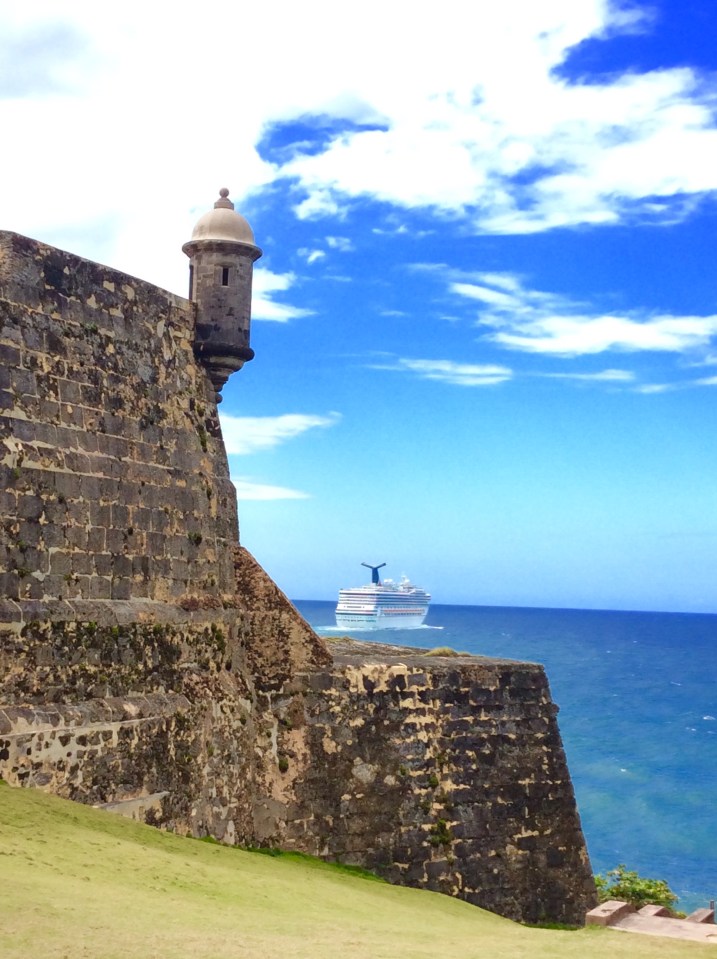 Old meets new, El Morro, Old San Juan, PR