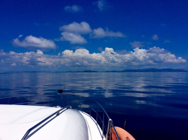 Calm Caribbean Sea on route to Antigua