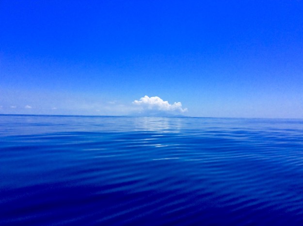 Calm Caribbean Sea on route to Antigua