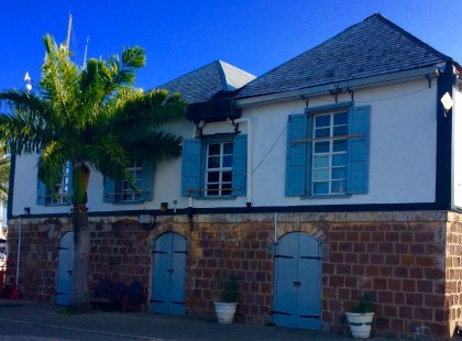 The old Officer's Quarters now houses the marina office & other yacht service providers
