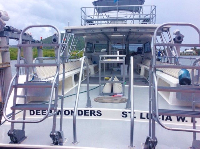 Dive St. Lucia dive boat