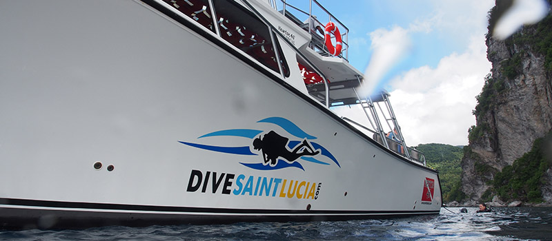 Dive St. Lucia boat