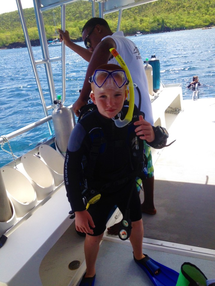 Ready to dive, St. Lucia