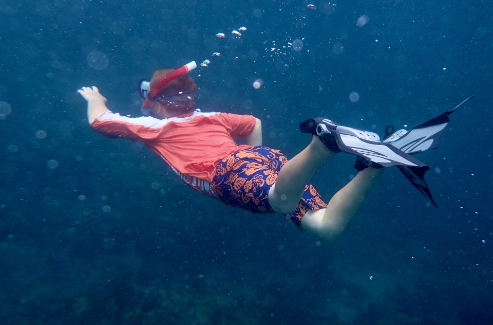 Ronan freediving, Admiralty Bay, Bequia