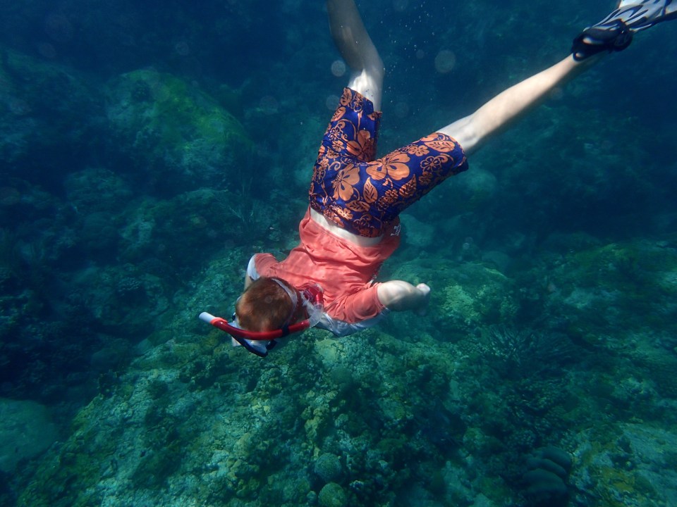 Ronan freediving, Admiralty Bay, Bequia