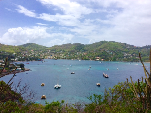 Admiralty Bay looking south from Fort Hamilton, Bequia (Spot Pilots' Discretion)