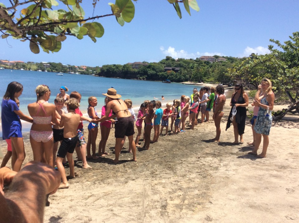 Mini-Olympics, tug-of-war in Grenada