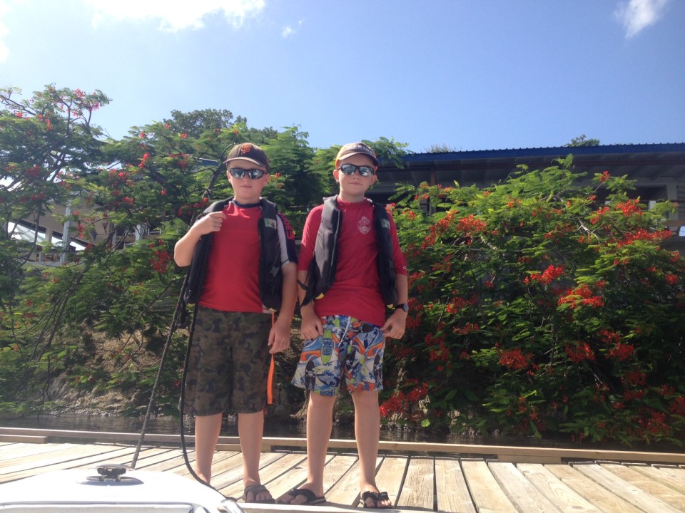 Ronan and Ryan on the GYC dock