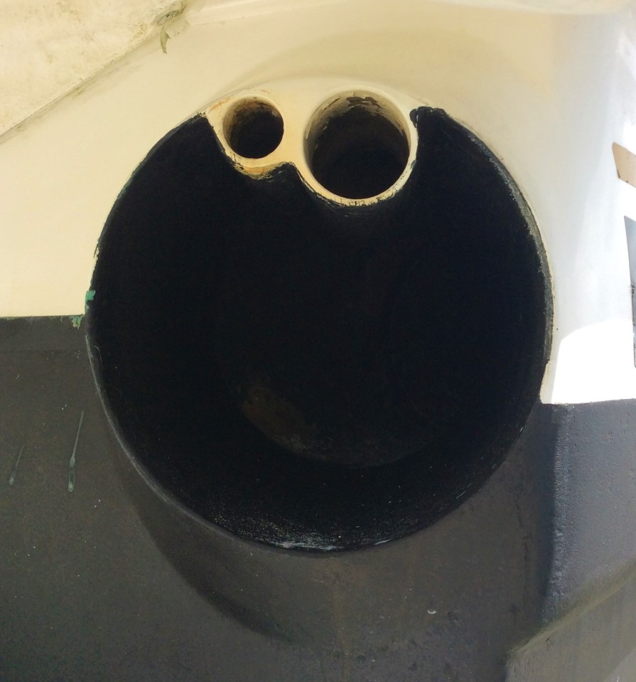 (After) the paint around the exhaust a little neater