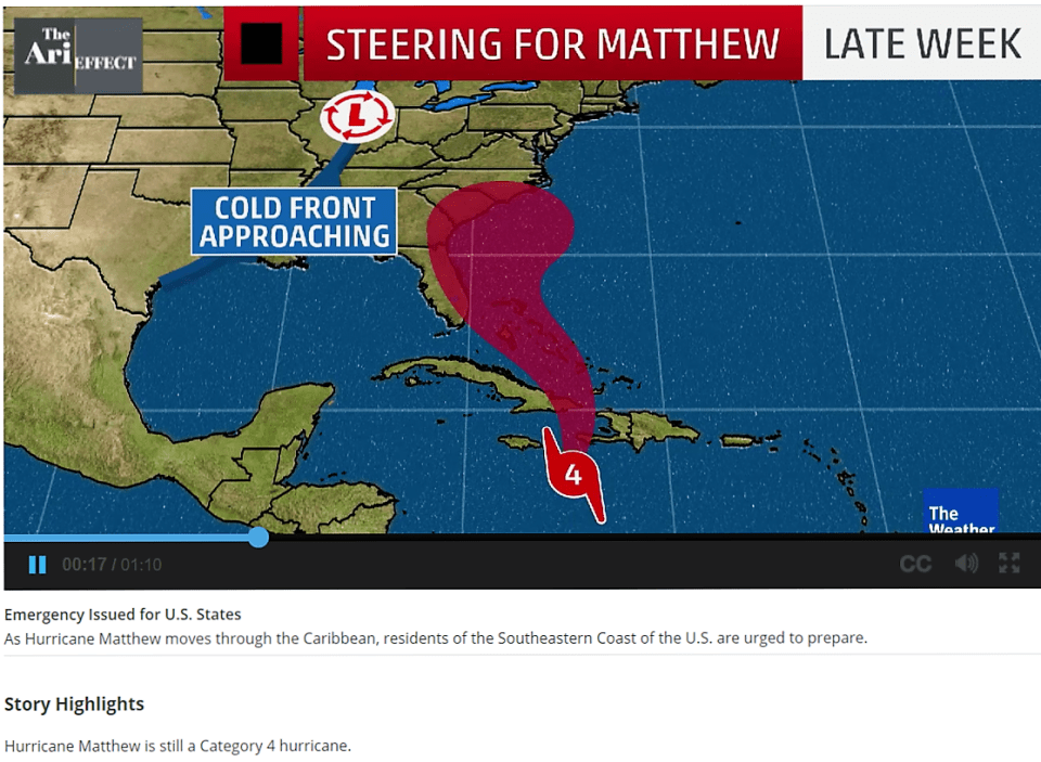Category 4 Hurricane Matthew