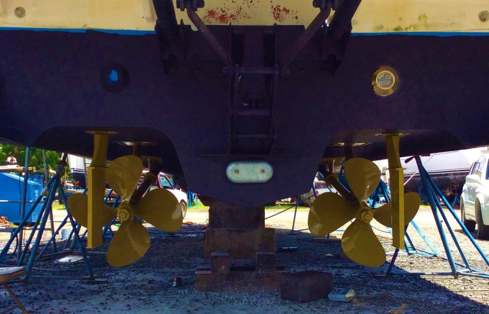 Propspeed looks good, but the new LED underwater light casing still needs anti-fouling paint