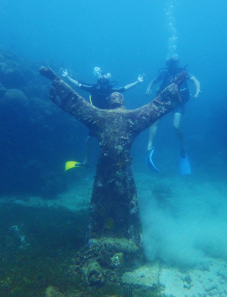 Underwater sculpture park, Molinere Bay, Grenada