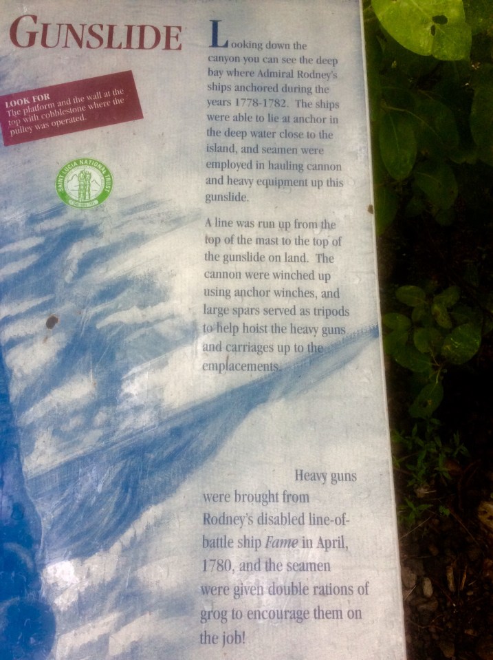 Gunslide, Fort Rodney, St. Lucia