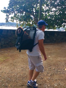 Patton and James, hiking to Fort Rodney, St. Lucia