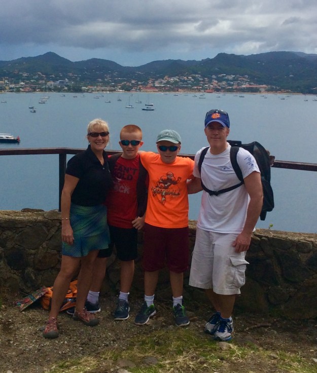 Theresa, Ryan, Ronan, James and Patton, Fort Rodney, St. Lucia
