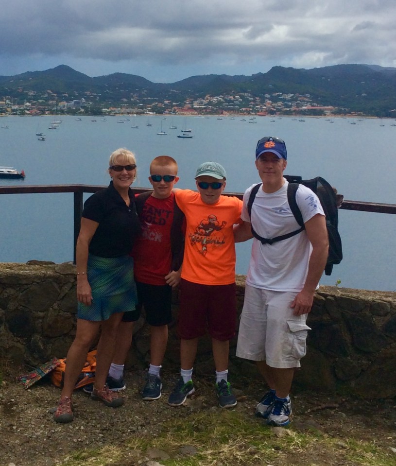 Theresa, Ryan, Ronan, James and Patton, Fort Rodney, St. Lucia