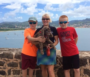 Ronan, Theresa, Ryan and Patton, Fort Rodney, Pigeon Island, St. Lucia