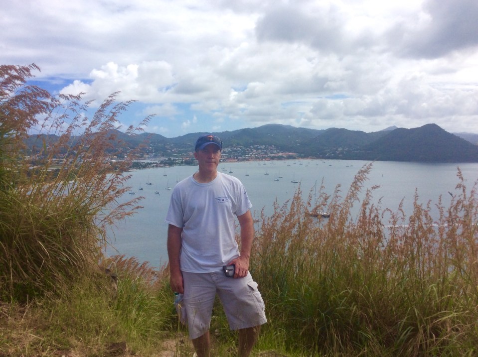 James, Fort Rodney, Pigeon Island, St. Lucia (Background: Rodney Bay/Reduit Beach)