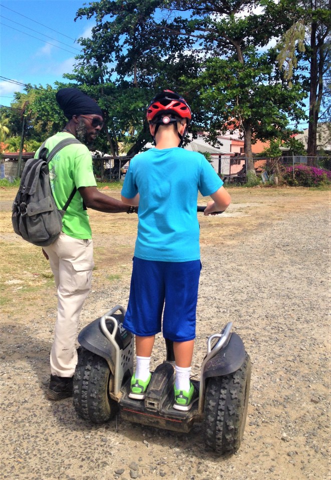 Roland and Ryan, Segway training in St. Lucia