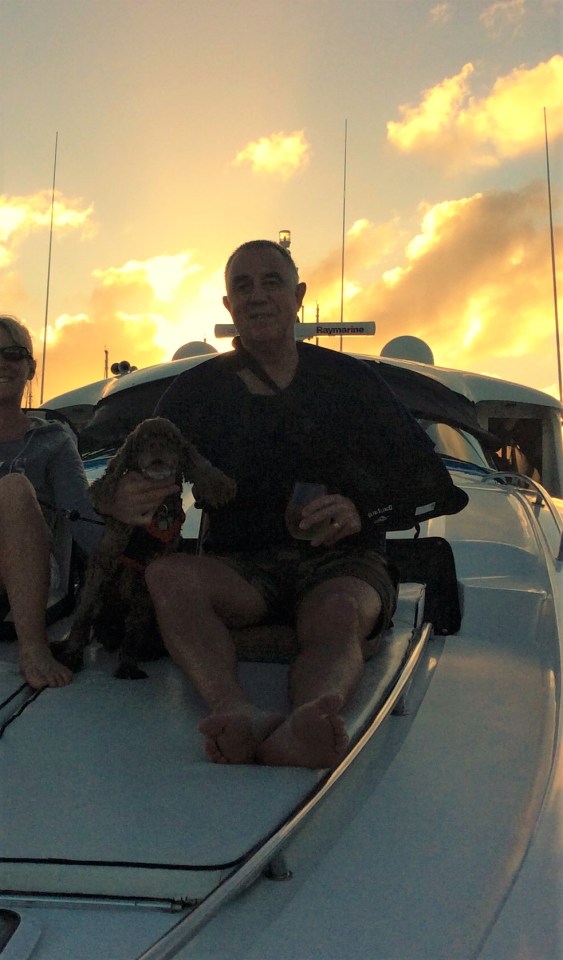 Capt. Randy on the bow, Rodney Bay, St. Lucia