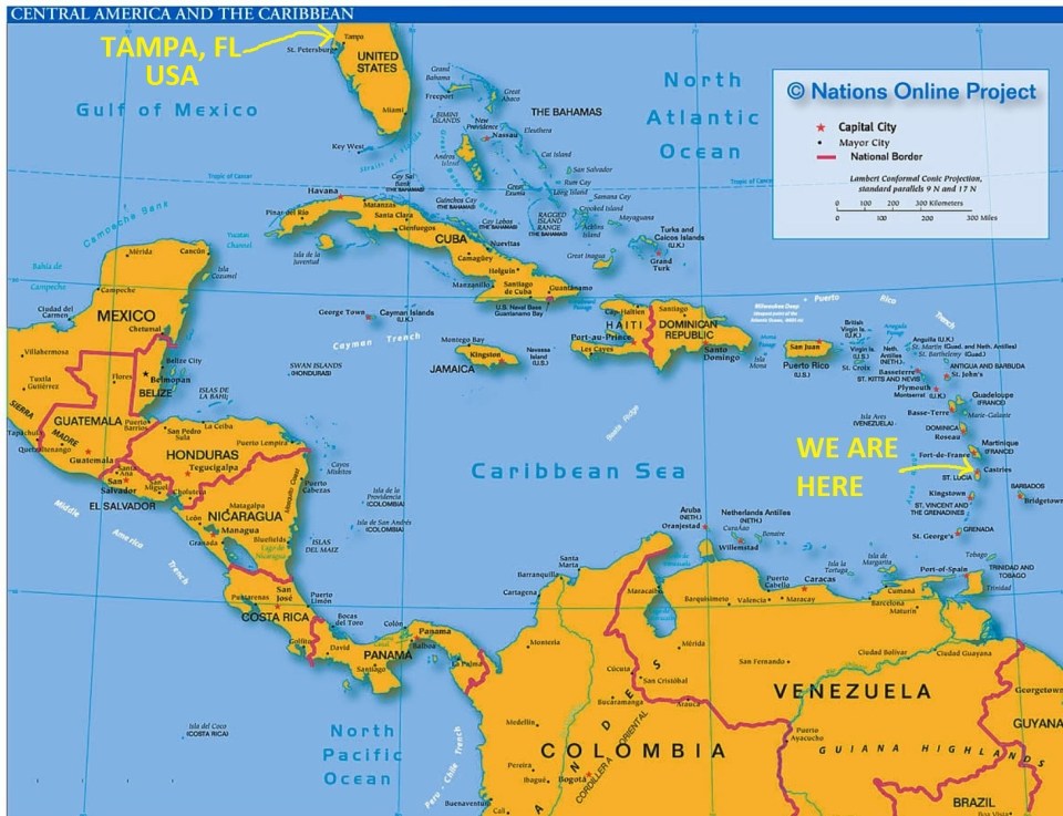 Caribbean Map