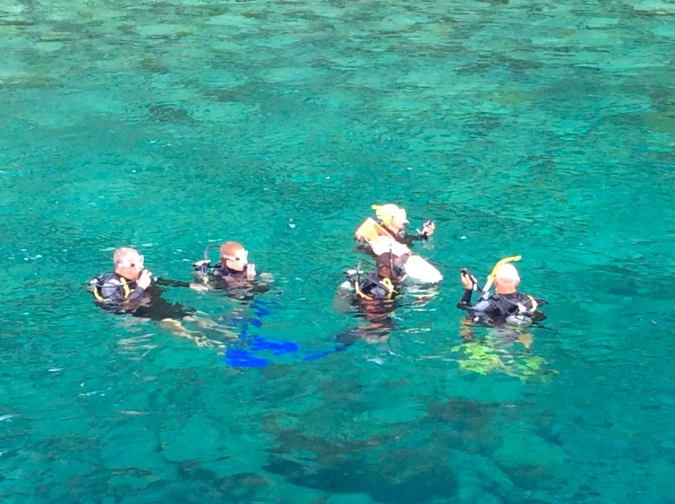 Randy, Ryan, Paulette, John & Dive Master, Turtle Reef, St. Lucia