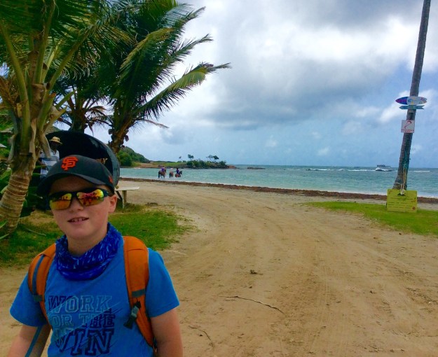 Ronan, hiking the mortheast coast of St. Lucia