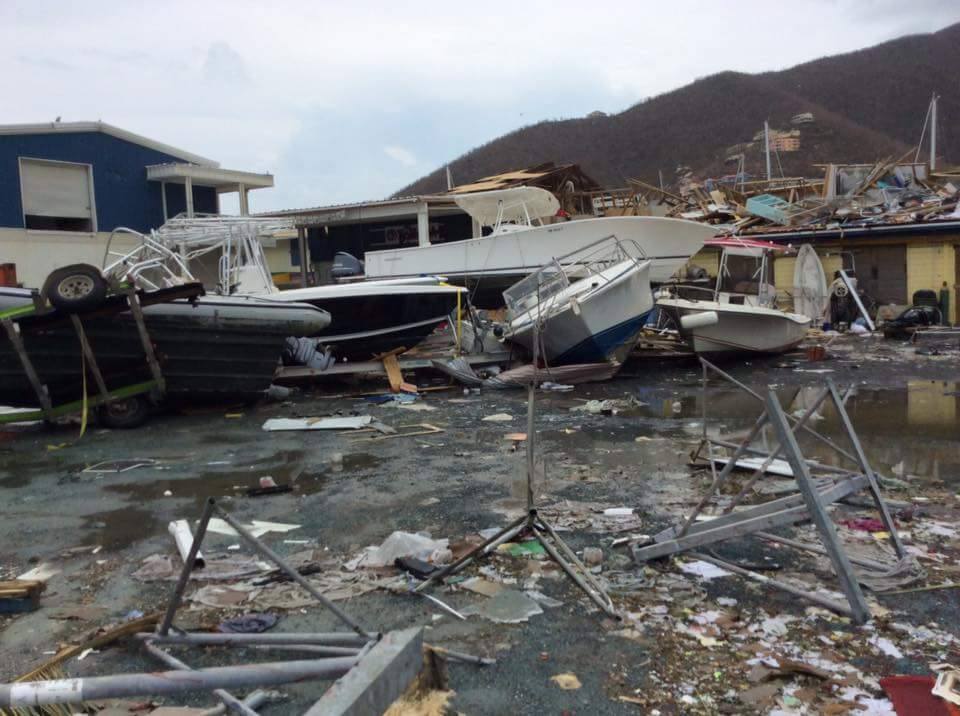 BVI, Nanny Cay Marina Boat Yard, Post Hurricane Irma (2017)