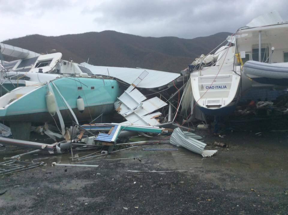 BVI, Nanny Cay Marina Boat Yard, Post Hurricane Irma (2017)