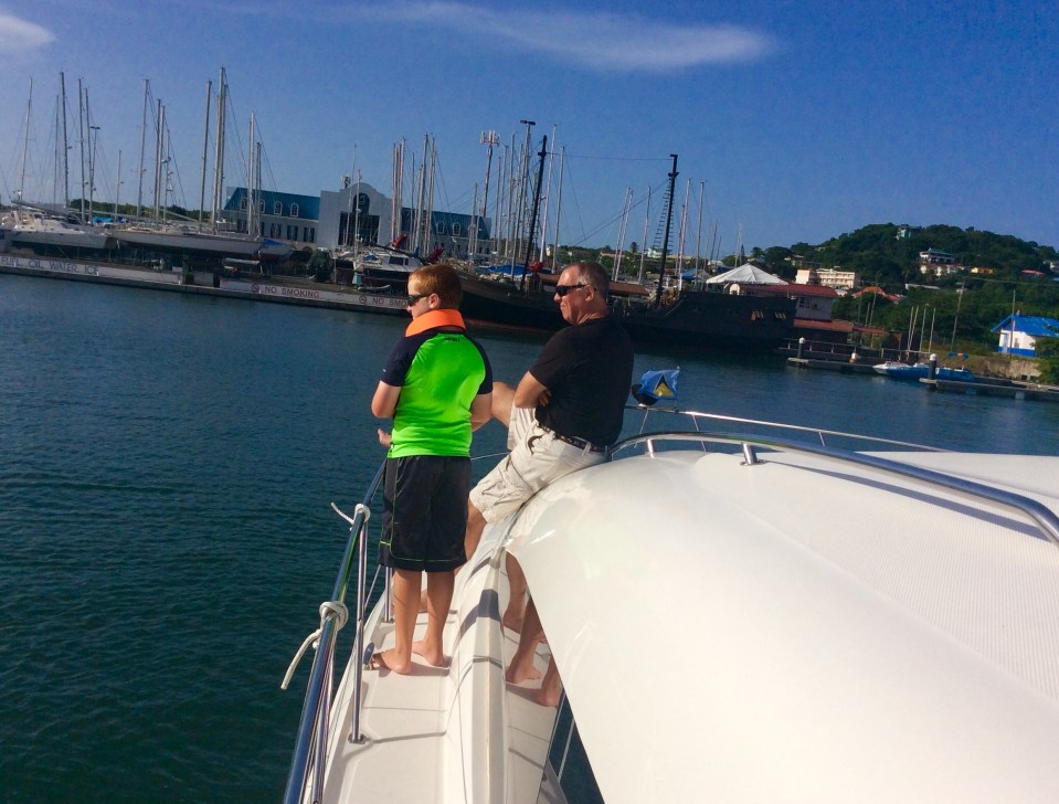 Ronan getting Yacht Controller lessons