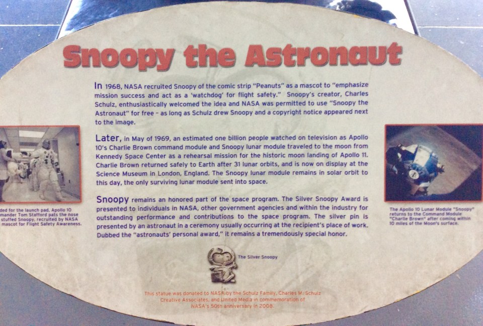 Snoopy the NASA mascot