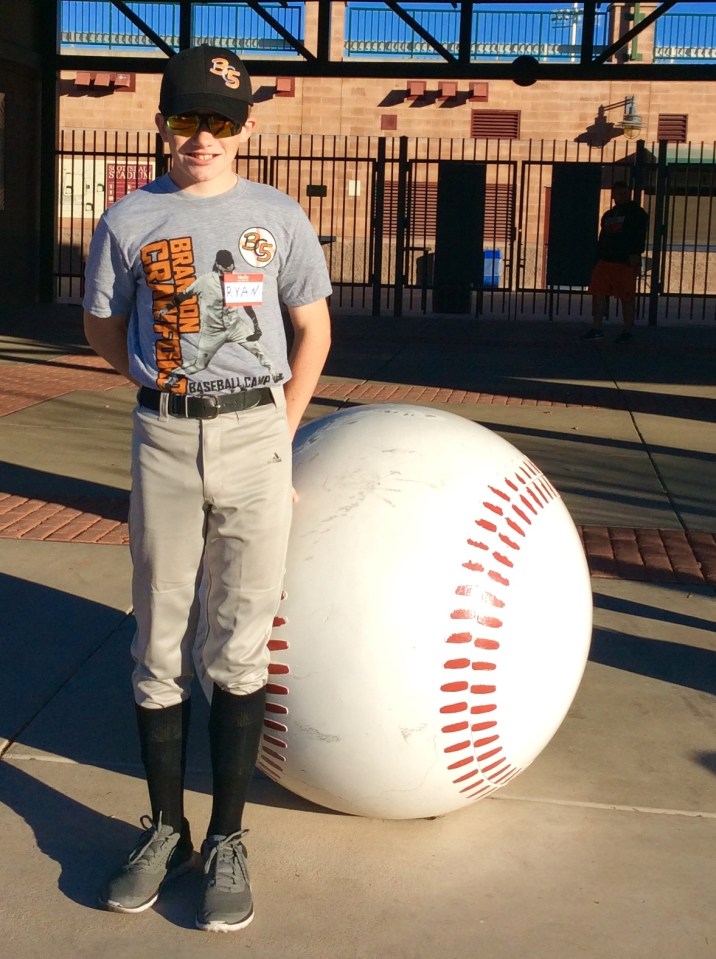 Ryan outside the SF Giants spring training facility (Jan. 2018)
