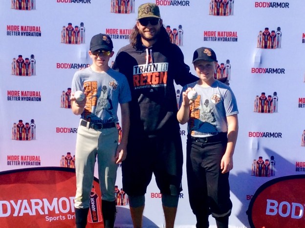 Ryan, Brandon Crawford and Ronan (Jan. 2018)