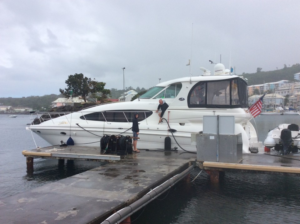 Ryan supervising fueling up in Riviera Sans, Guadeloupe (2018)