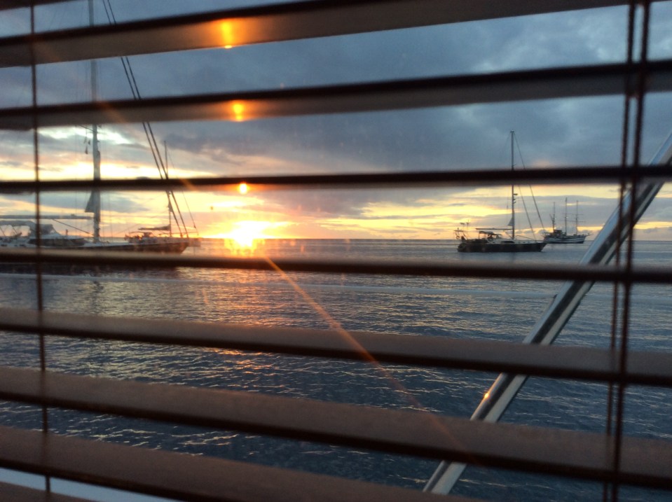 View from the galley, Deshaies, Guadeloupe (2018)