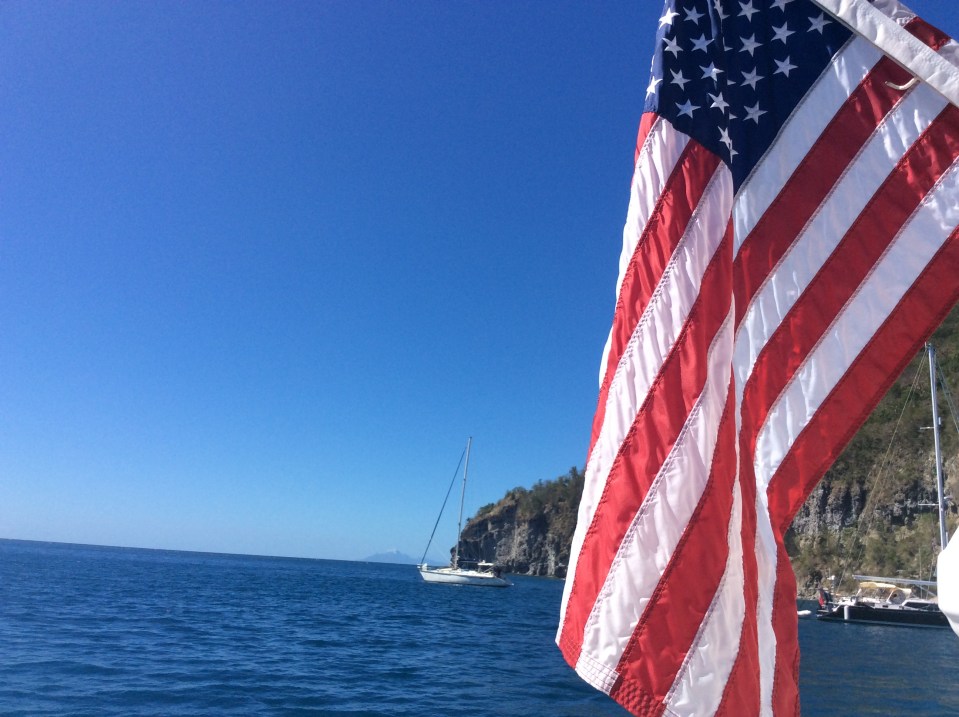 Deshaies, Guadeloupe (Saba in the background)
