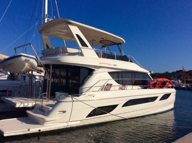 Marine Max charter arriving in Virgin Gorda Yacht Harbor, Virgin Gorda, British Virgin Islands (March 2018)